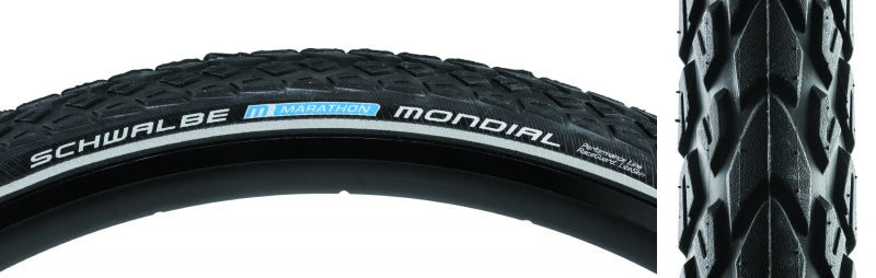 Schwalbe Marathon Mondial Tire - 700 x 35 Clincher Wire BLK/Reflective Performance Line Addix RaceGuard E-25-Goodwynn'sGoodwynn's