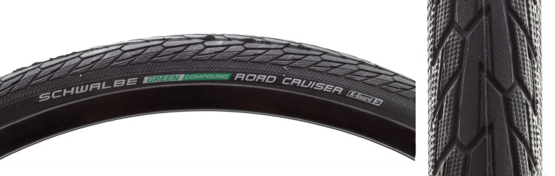 Schwalbe Road Cruiser Tire - 700 x 32 Clincher Wire Black K-Guard Green-Goodwynn'sGoodwynn's
