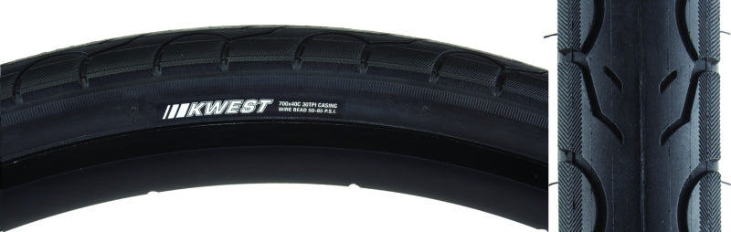 Kenda Kwest K193 Tire 700x40C Wire Clincher 30TPI Black-Goodwynn'sGoodwynn's