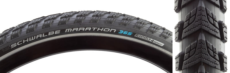 Schwalbe Marathon 365 Tire - 700 x 35 Clincher Wire BLK/Reflective Performance Line GreenGuard Addix 4Season E-50-Goodwynn'sGoodwynn's