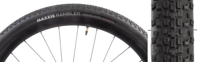 Maxxis Rambler Tire - 700 x 45 Tubeless Folding Black HYPR-X EXO-Goodwynn'sGoodwynn's
