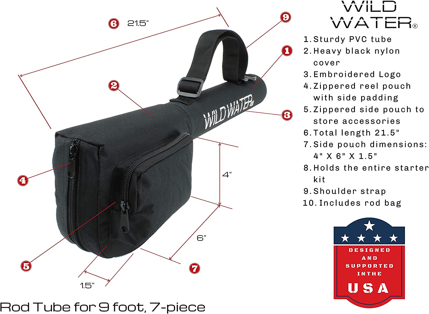 Wild Water Fly Fishing Kit with CNC Fly Reel - 9 ft 5 wt 7-piece Rod-Goodwynn'sGoodwynn's