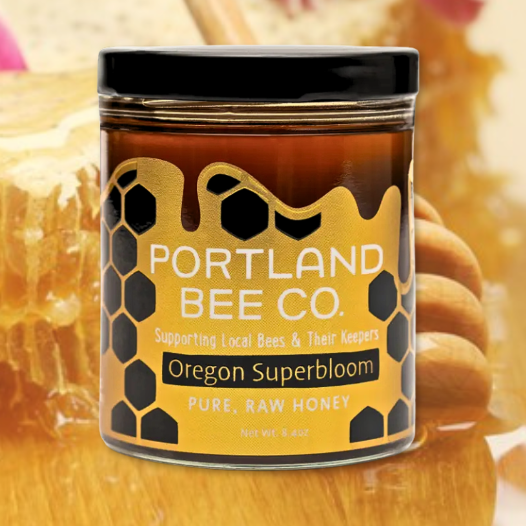 Portland Bee Balm - Superbloom Raw Honey – Pure, Unfiltered 8.4 oz Jar-Goodwynn'sGoodwynn's