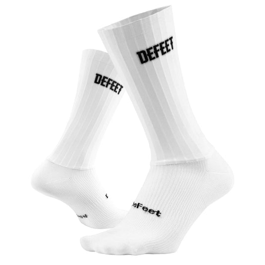 DeFeet Evo Jet 6.75" Socks 9.5-11.5 Large White-Goodwynn's