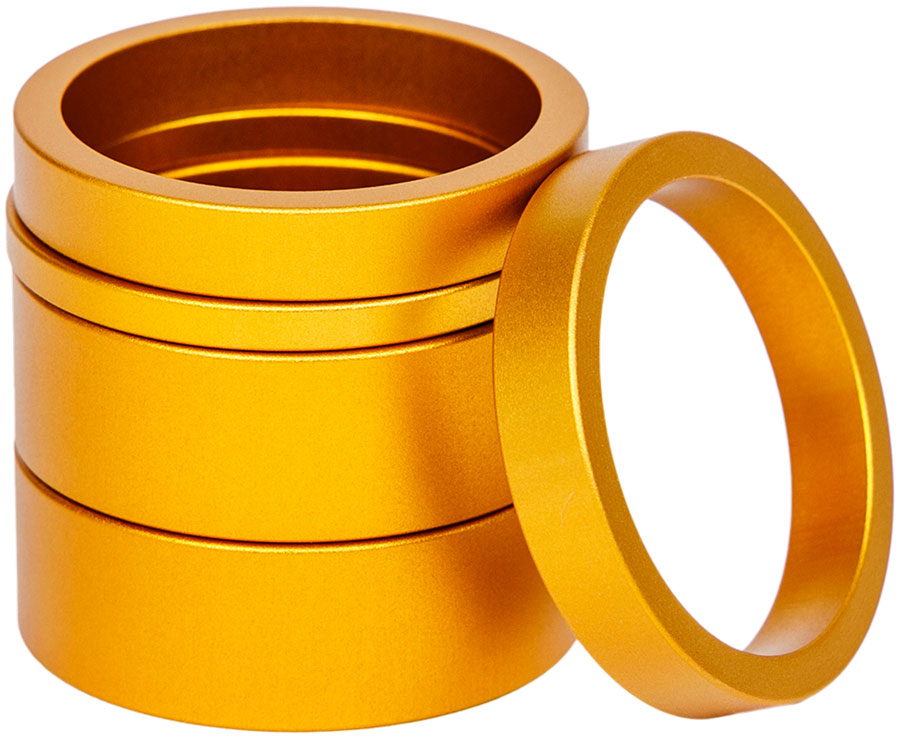 Chris King Headset Spacer Kit 2 - Alloy 1-1/8" Matte Gold 50th Anniversy-Goodwynn'sGoodwynn's