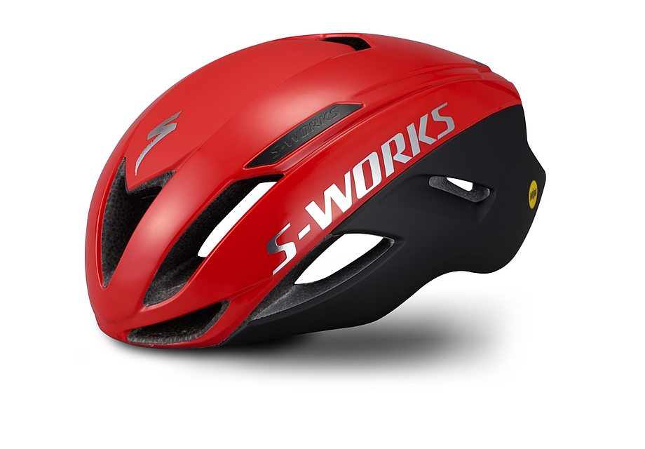 Specialized S-Works Evade Ii Angi Mips Satin/Gloss Flo Red/Chrome L