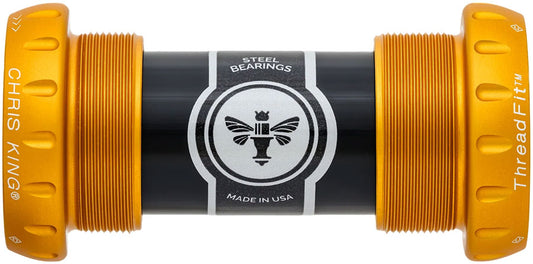 Chris King ThreadFit 24 Bottom Bracket - English 50th Anniversary Matte Gold-Goodwynn's