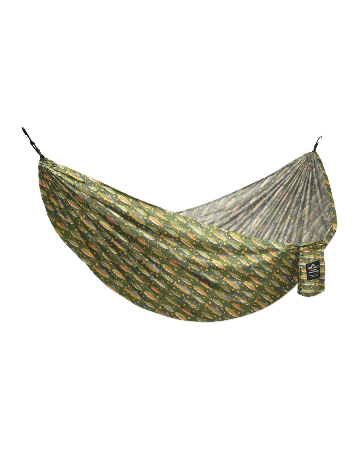 Trek Light - Double Hammock | Trout Print | Hanging Kit Sold Separate