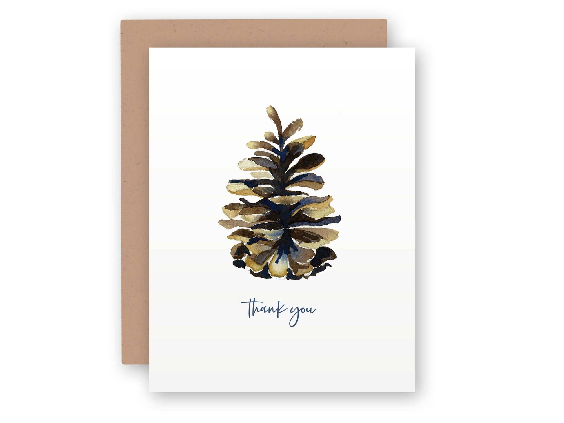 Watercolor Wednesday | Adventure Art & Stationery - Pinecone Thank You | Watercolor Greeting Card Note-Goodwynn'sGoodwynn's