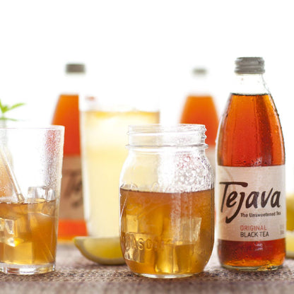 Crystal Geyser Water Company - Tejava Original Black Tea - 12oz 24 pack Glass Bottles