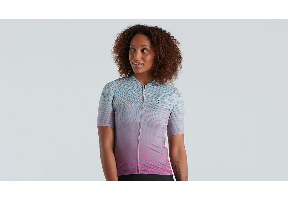Specialized Sl Bicycledelics Jersey Ss Wmn Ice Papaya/Pro Blue M