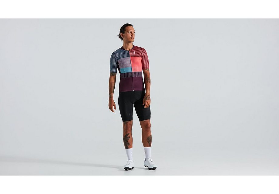 Specialized sl+ logo stripe jersey ss men vivid coral xxl-Goodwynn'sGoodwynn's