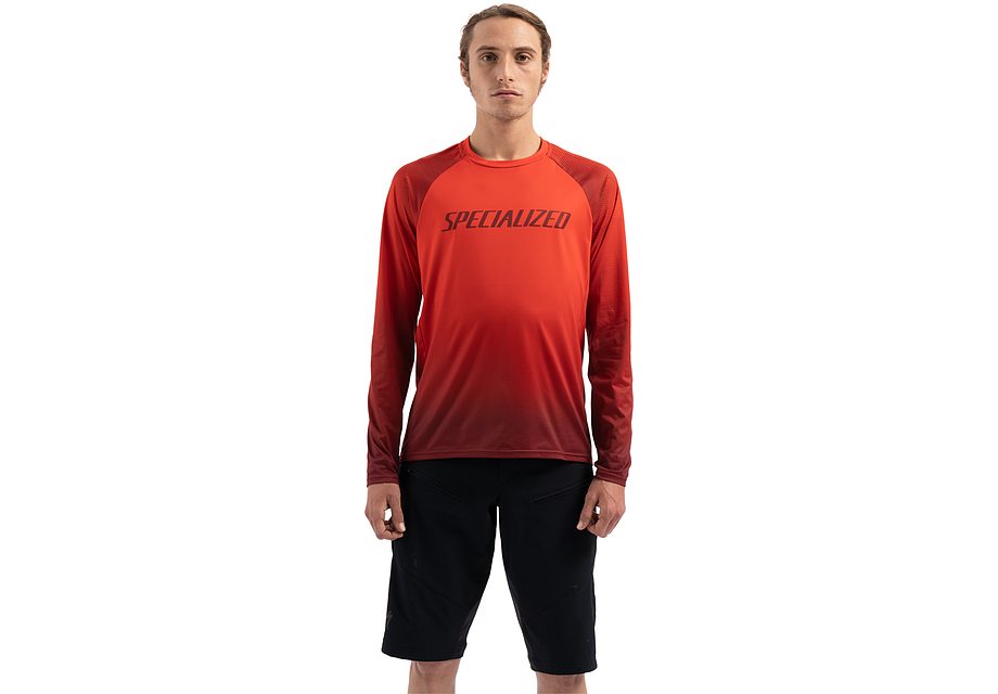 Specialized enduro air jersey ls men rocket red / crimson refraction xl