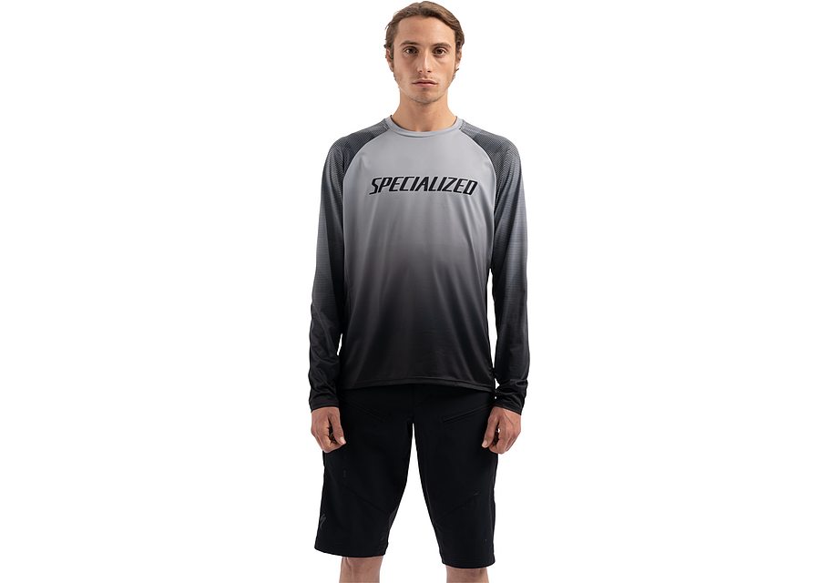 Specialized enduro air jersey ls men black / charcoal refraction m