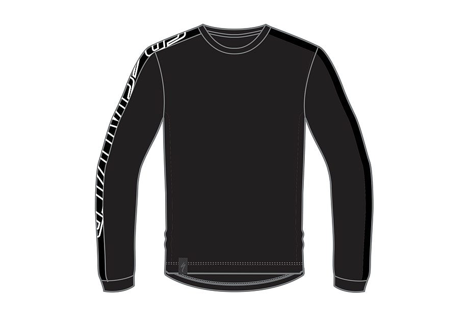 Specialized trail jersey ls yth black lg