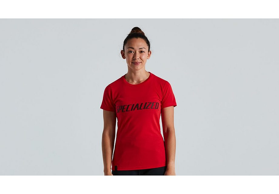 Specialized wordmark tee ss wmn flo red l
