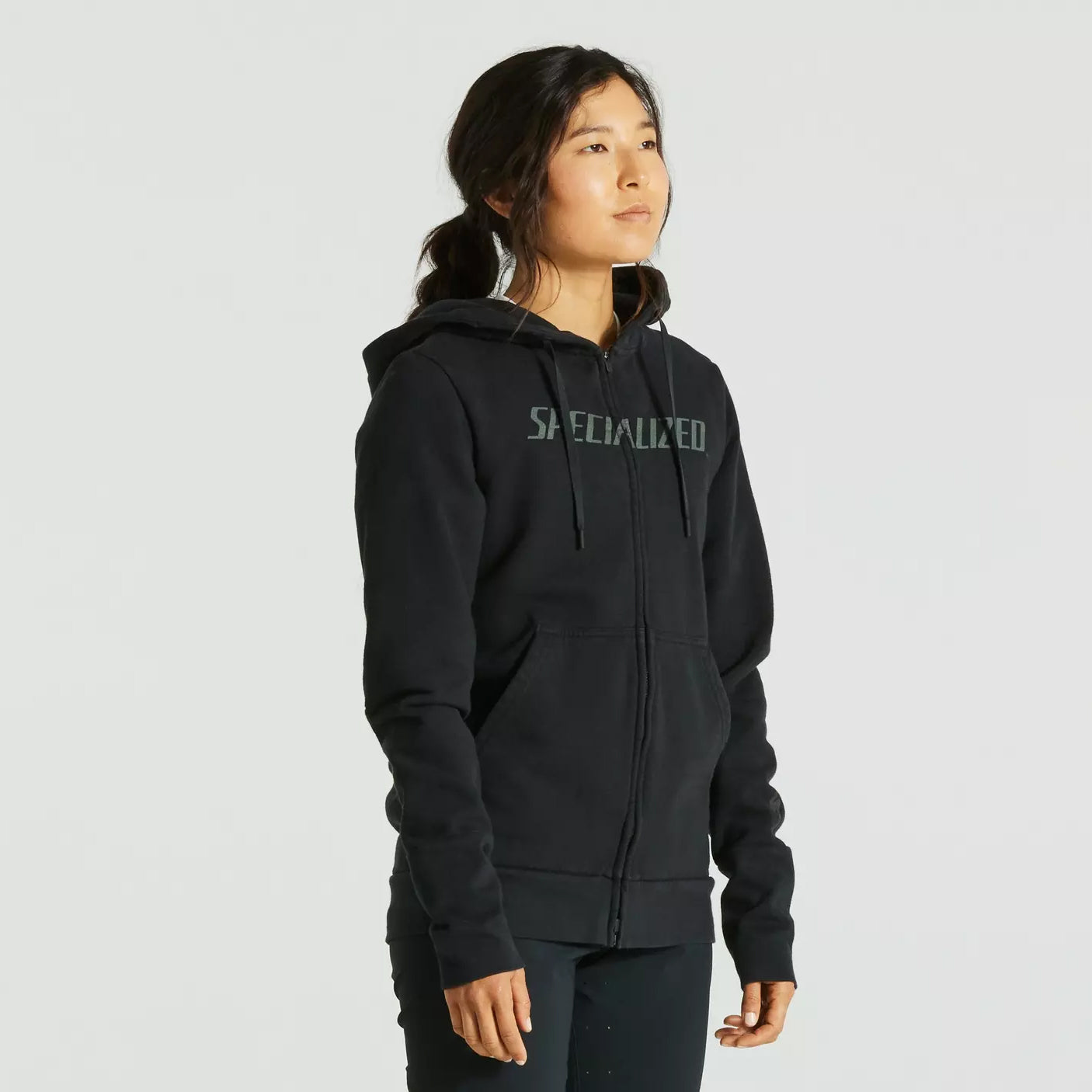 Specialized legacy wordmark zip-up hoodie wmn black xs