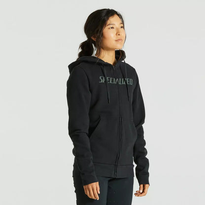 Specialized legacy wordmark zip-up hoodie wmn black xs