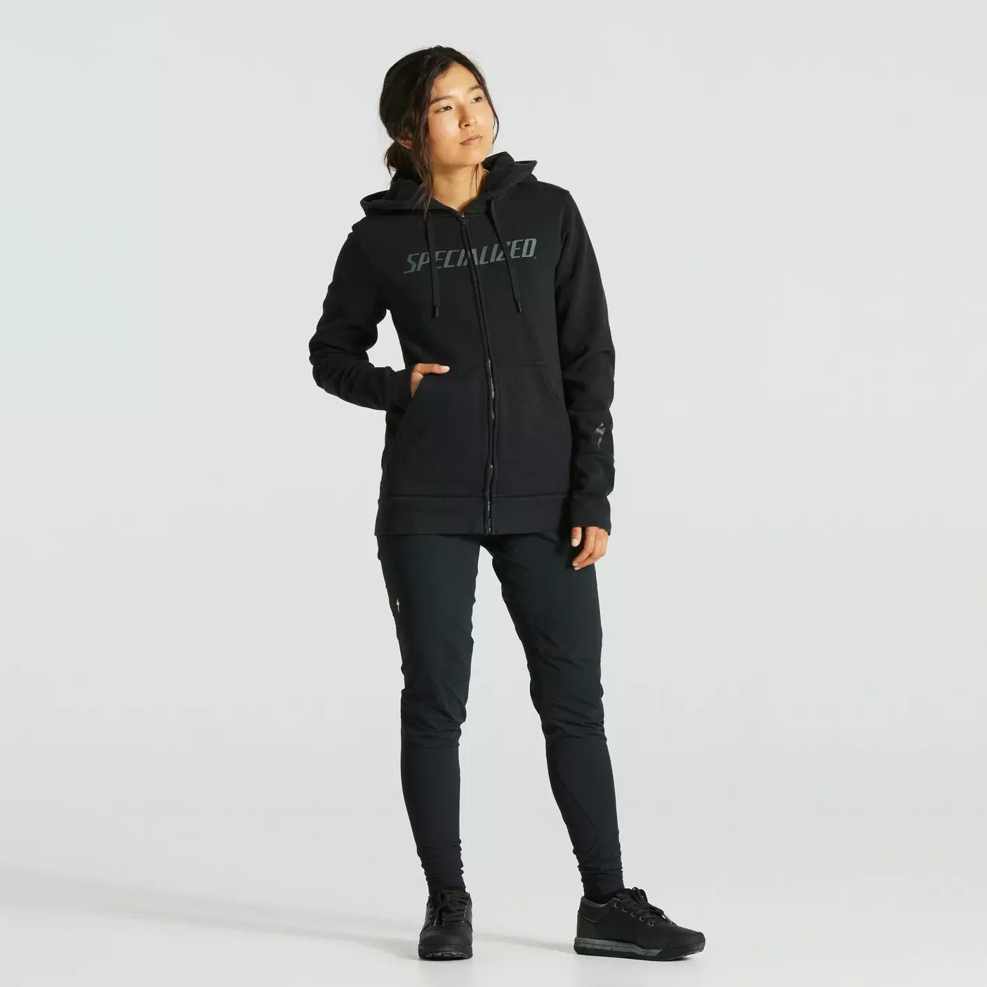 Specialized legacy wordmark zip-up hoodie wmn black xs-Goodwynn'sGoodwynn's