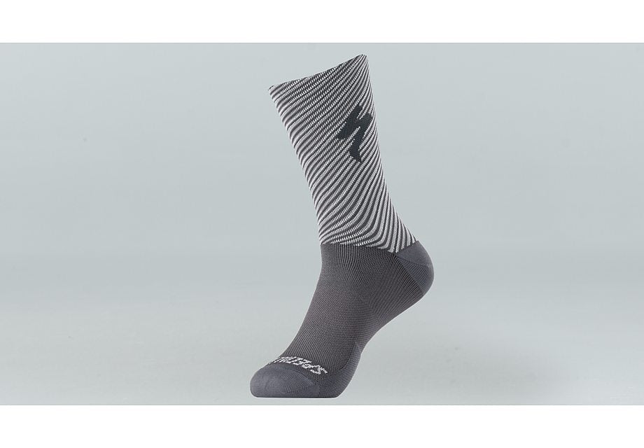 Specialized Soft Air Tall Sock Slate/Dove Grey Stripe L