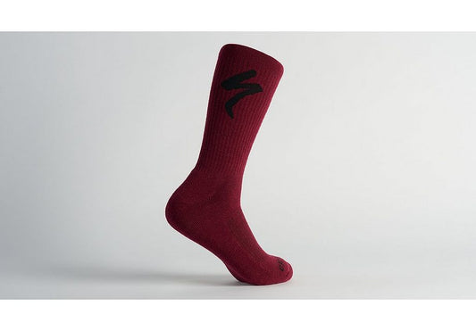 Specialized merino midweight tall logo sock maroon xl-Goodwynn's