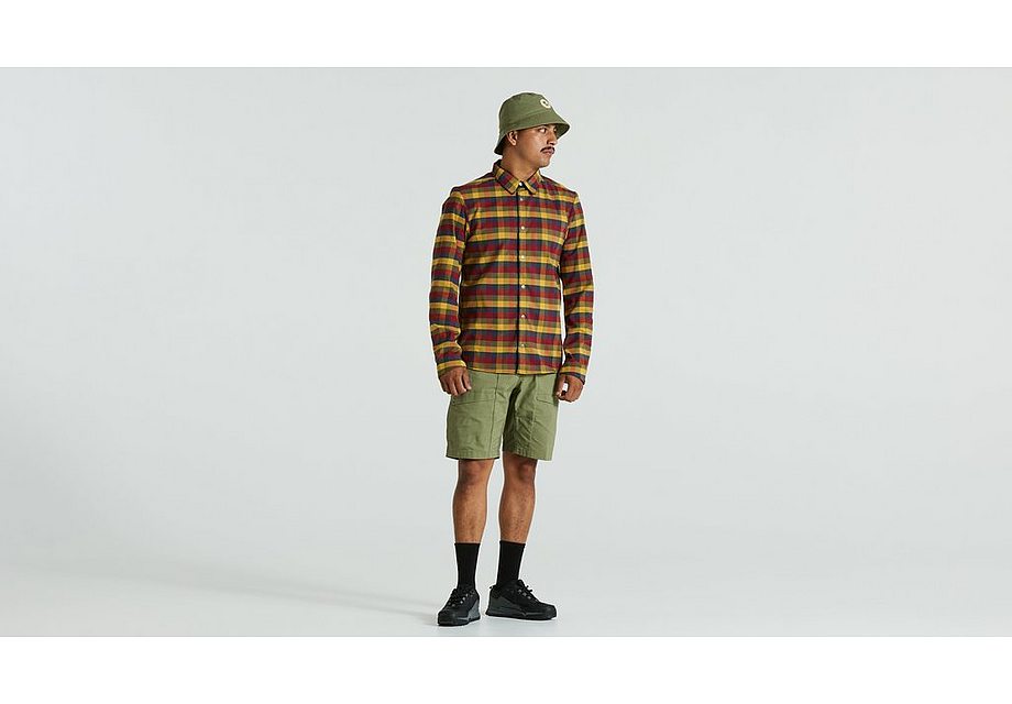 Specialized s/f riders flannel shirt ls men multi flag check xxl-Goodwynn'sGoodwynn's