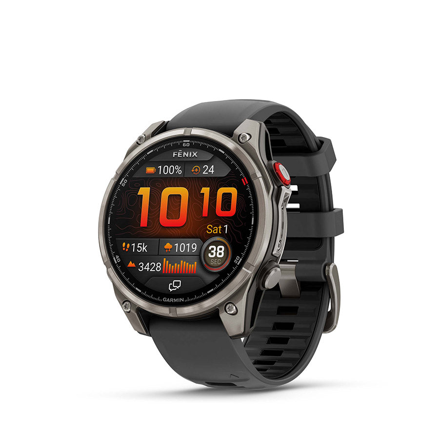 Garmin fenix 8 Pro 47 mm- AMOLED Sap. Watch Watch Color: Grey Wristband: Black - Silicone-Goodwynn'sGoodwynn's