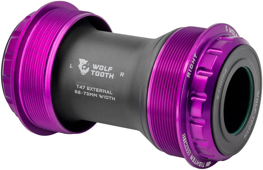 Wolf Tooth T47 External Bottom Bracket - T47 External 68/73mm For 24mm/Shimano Spindle Ultraviolet Purple-Goodwynn's