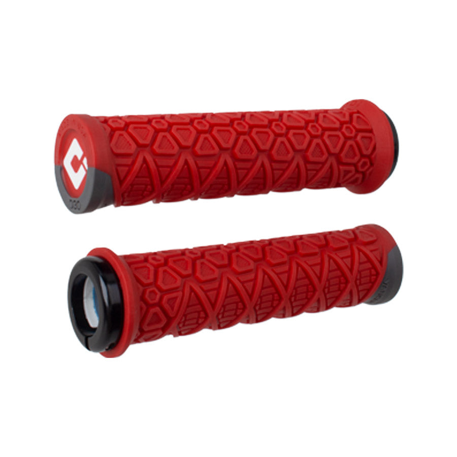 ODI Vanquish Grips - Red/Graphite Lock-On-Goodwynn'sGoodwynn's