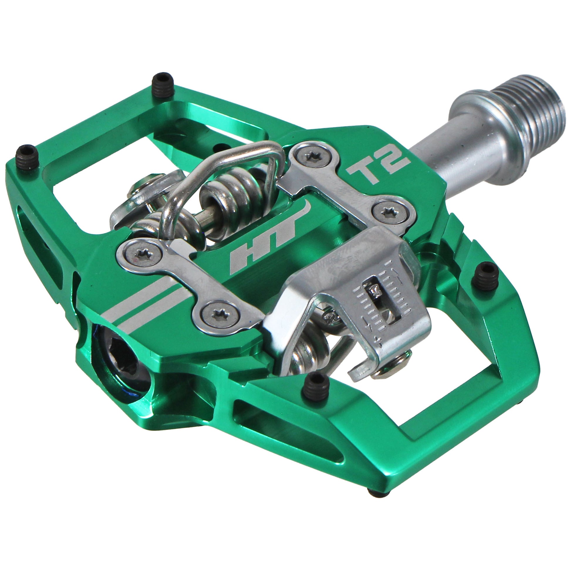HT Pedals T2 Clipless Platform Pedals CrMo - Green  -Goodwynn'sGoodwynn's