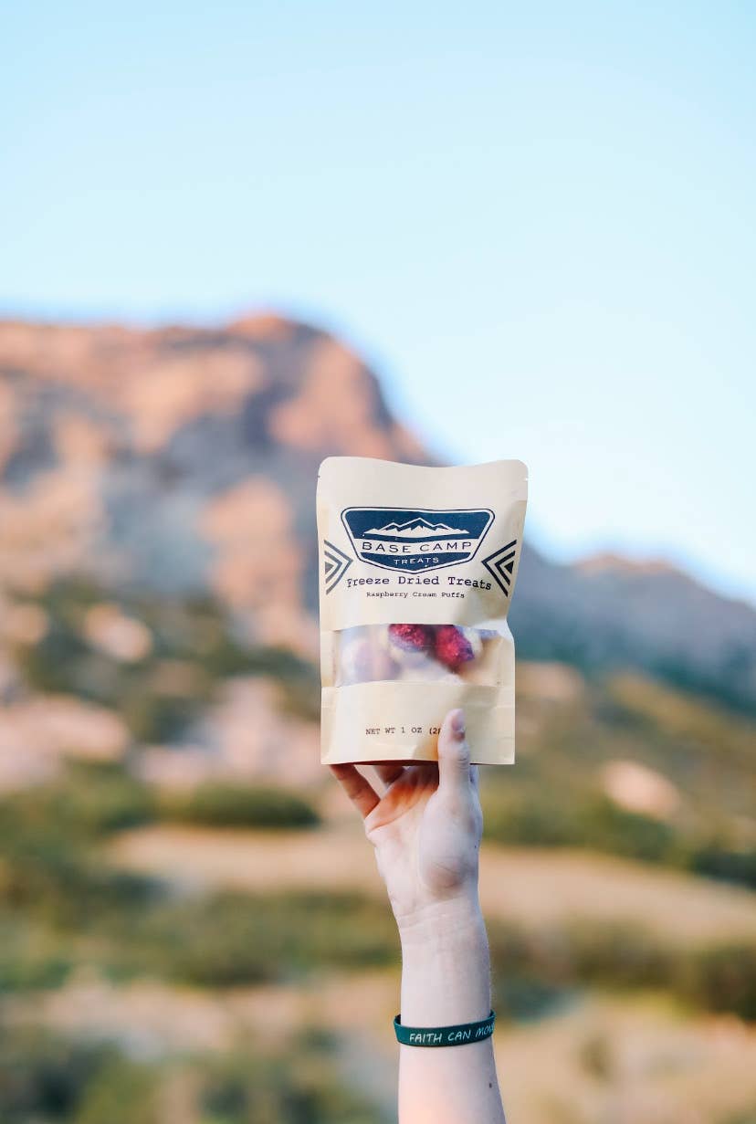 Base Camp Treats - Freeze Dried Raspberry Cream Puffs