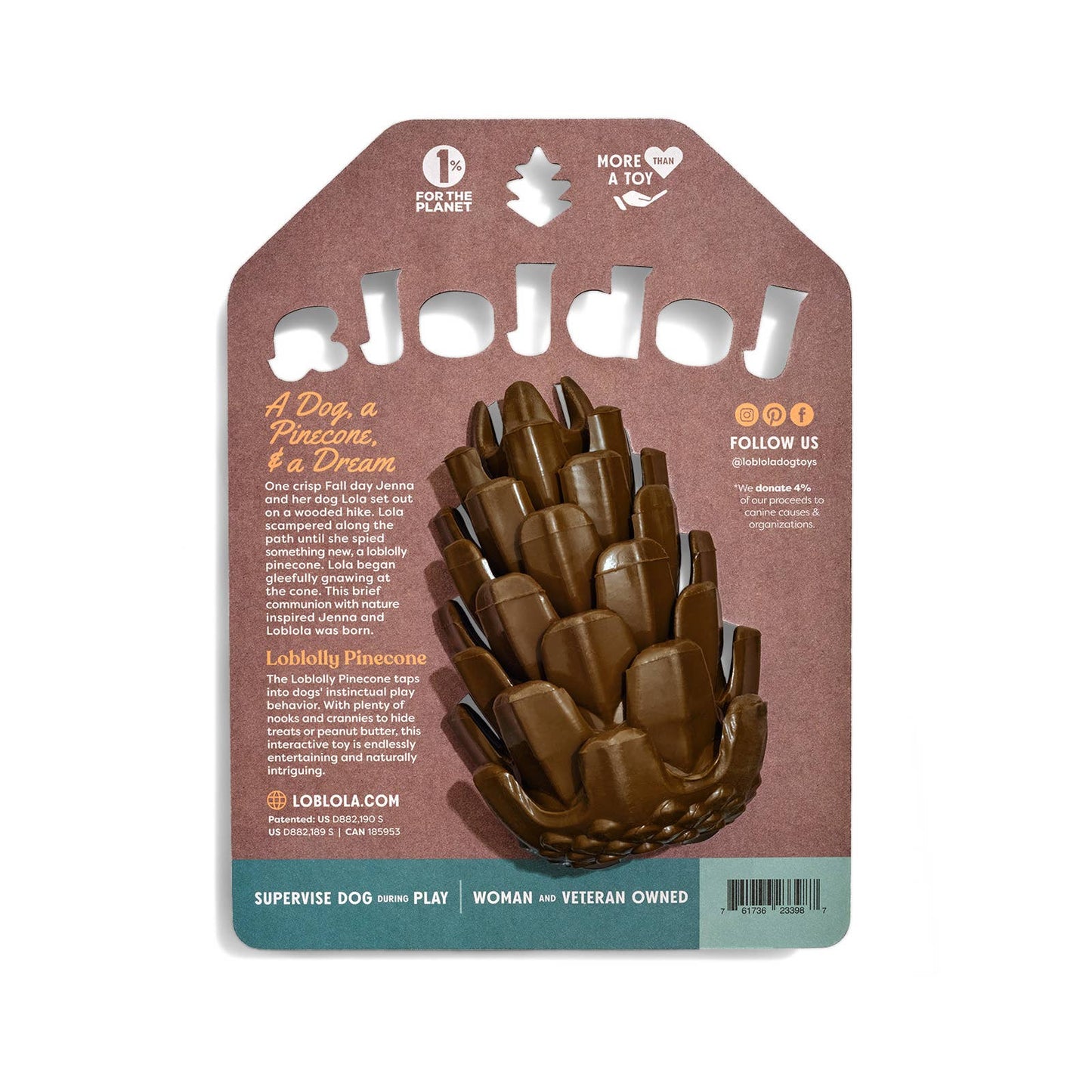 Loblola - Loblolly Pinecone Puzzle Dog Toy