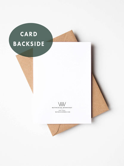 Watercolor Wednesday | Adventure Art & Stationery - Pinecone Thank You | Watercolor Greeting Card Note
