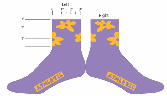 The Athletic Community - Shortie Wildflower Cycling Socks-Goodwynn's