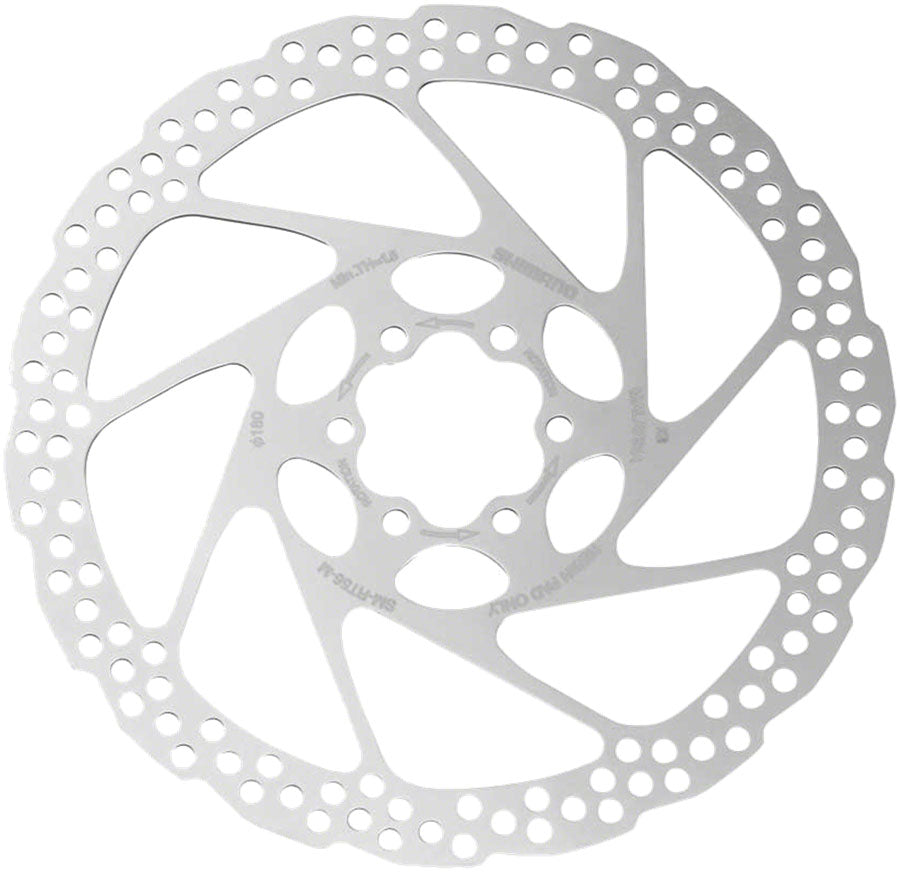 Shimano Deore SM-RT56-MP Disc Brake Rotor - 180mm 6-Bolt For Resin Pads Only Silver-Goodwynn'sGoodwynn's