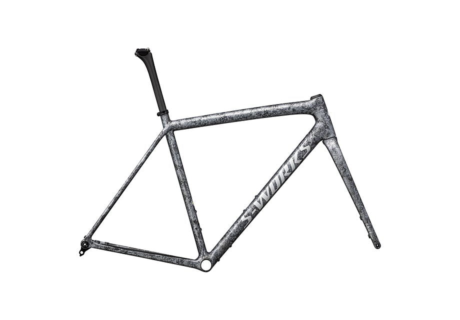 Specialized crux S-Works frmset satin carbon/multi-color blurred impasto/gloss white metallic silver 61
