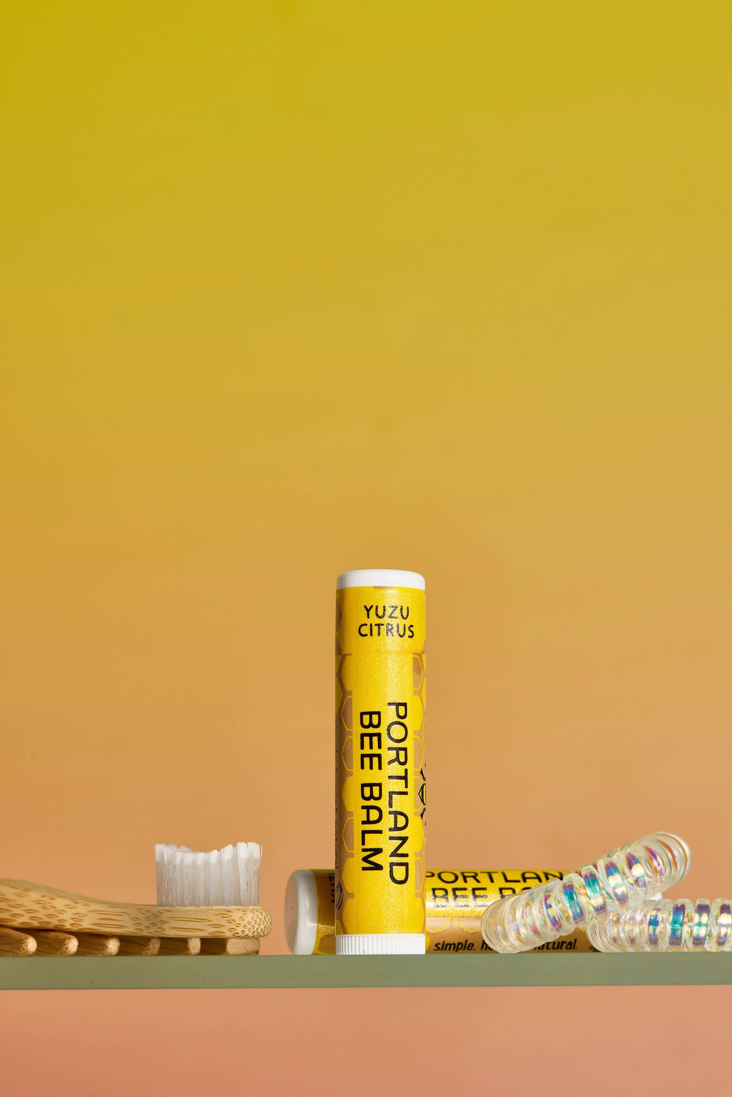 Portland Bee Balm - Yuzu Citrus Beeswax Lip Balm Display – 24-Count
