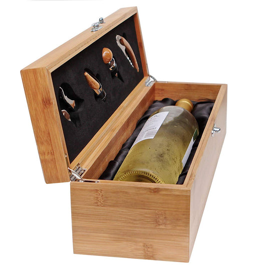 Bamboo Wine Gift Box Set & Accessories-Goodwynn's