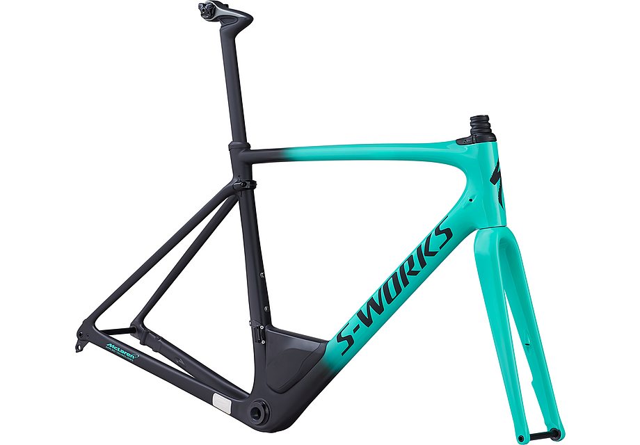 Specialized roubaix S-Works frmset gloss acid mint/satin black fade/clean 54