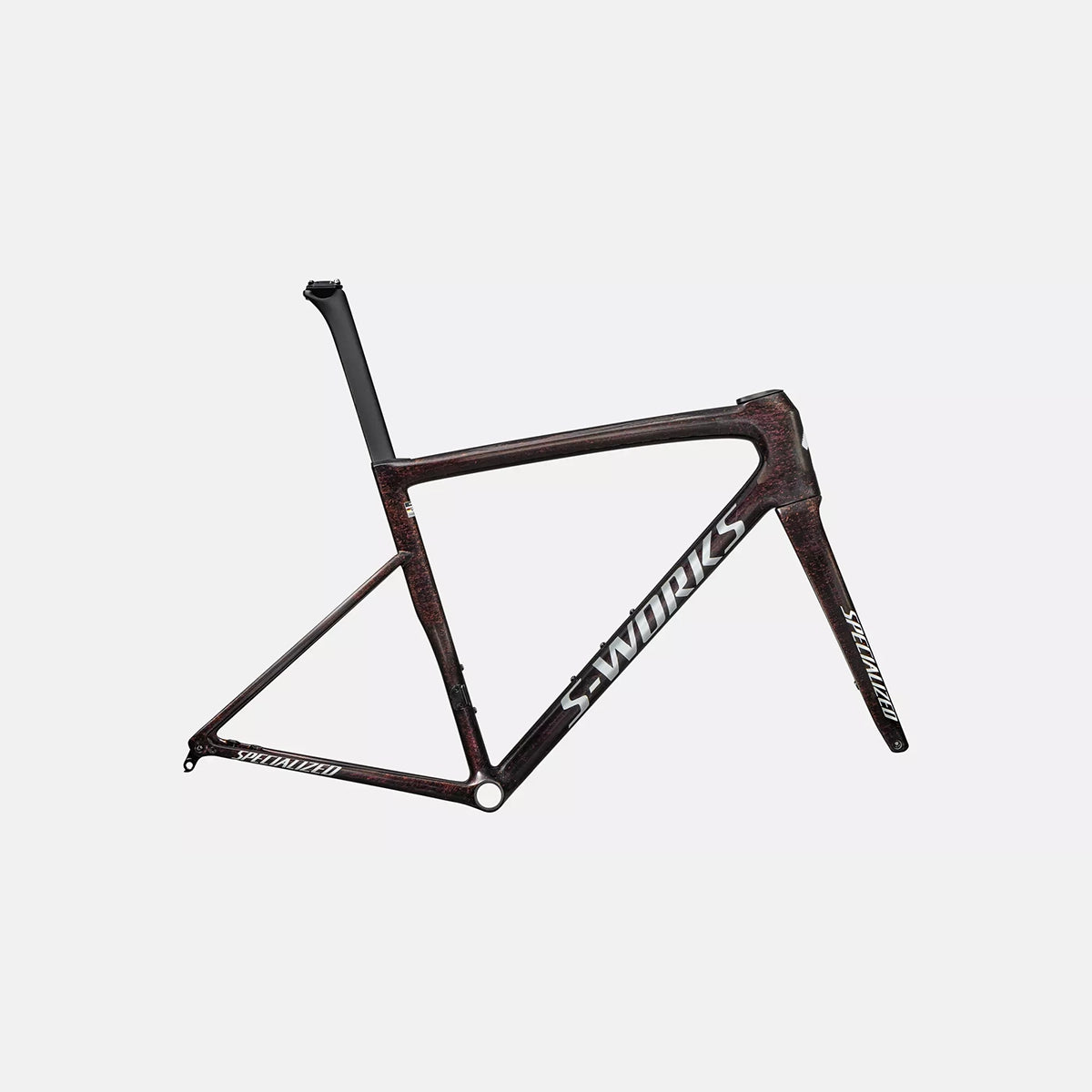 Specialized tarmac sl8 S-Works frmset gloss carbon / red to gold blurred speckle / metallic white silver 49-Goodwynn'sGoodwynn's