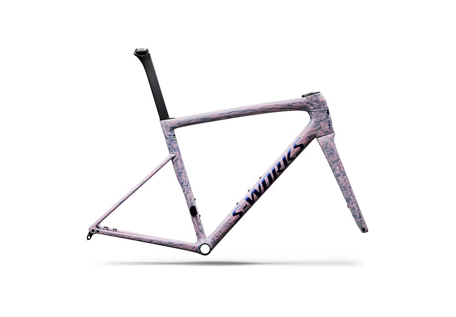 Specialized Tarmac Sl8 S-Works Frmset Gloss Dolomite Metallic / Directional Brush / Blue Majesty Metallic 52-Goodwynn'sGoodwynn's
