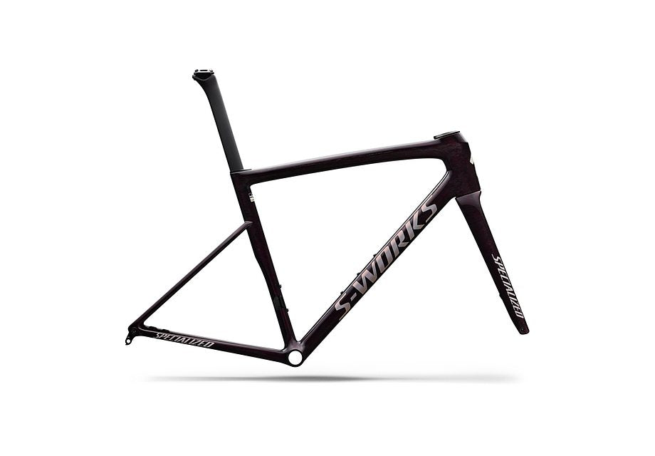 Specialized Tarmac Sl8 S-Works Frmset Gloss Carbon / Bordeaux Metallic + Nebula Directional Brush / Pearl Over White 49-Goodwynn'sGoodwynn's