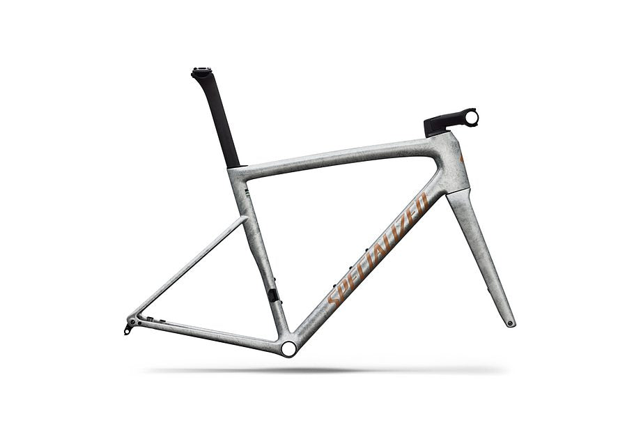 Specialized Tarmac Sl8 Frmset Gloss Silver Dust / Shadow Silver Dry Impasto / Photon Orange Tint Over Silver Dust 58-Goodwynn'sGoodwynn's