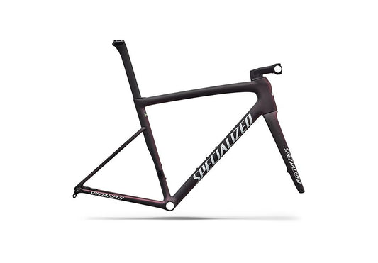 Specialized Tarmac Sl8 Frmset Satin Carbon / 100% Cqv Reflex Super Red Pearl Front Edge Fade / Metallic White Silver 61-Goodwynn's