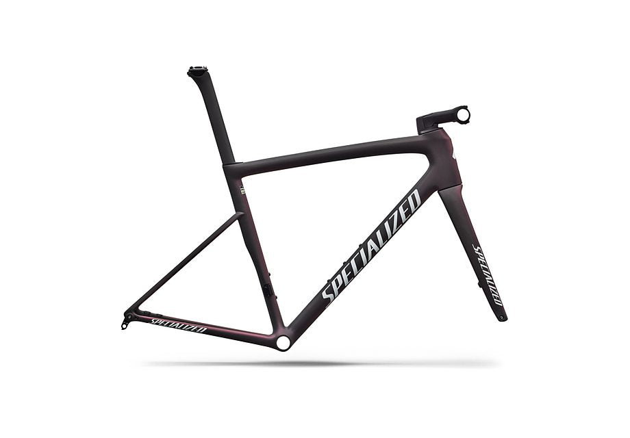 Specialized Tarmac Sl8 Frmset Satin Carbon / 100% Cqv Reflex Super Red Pearl Front Edge Fade / Metallic White Silver 49-Goodwynn'sGoodwynn's