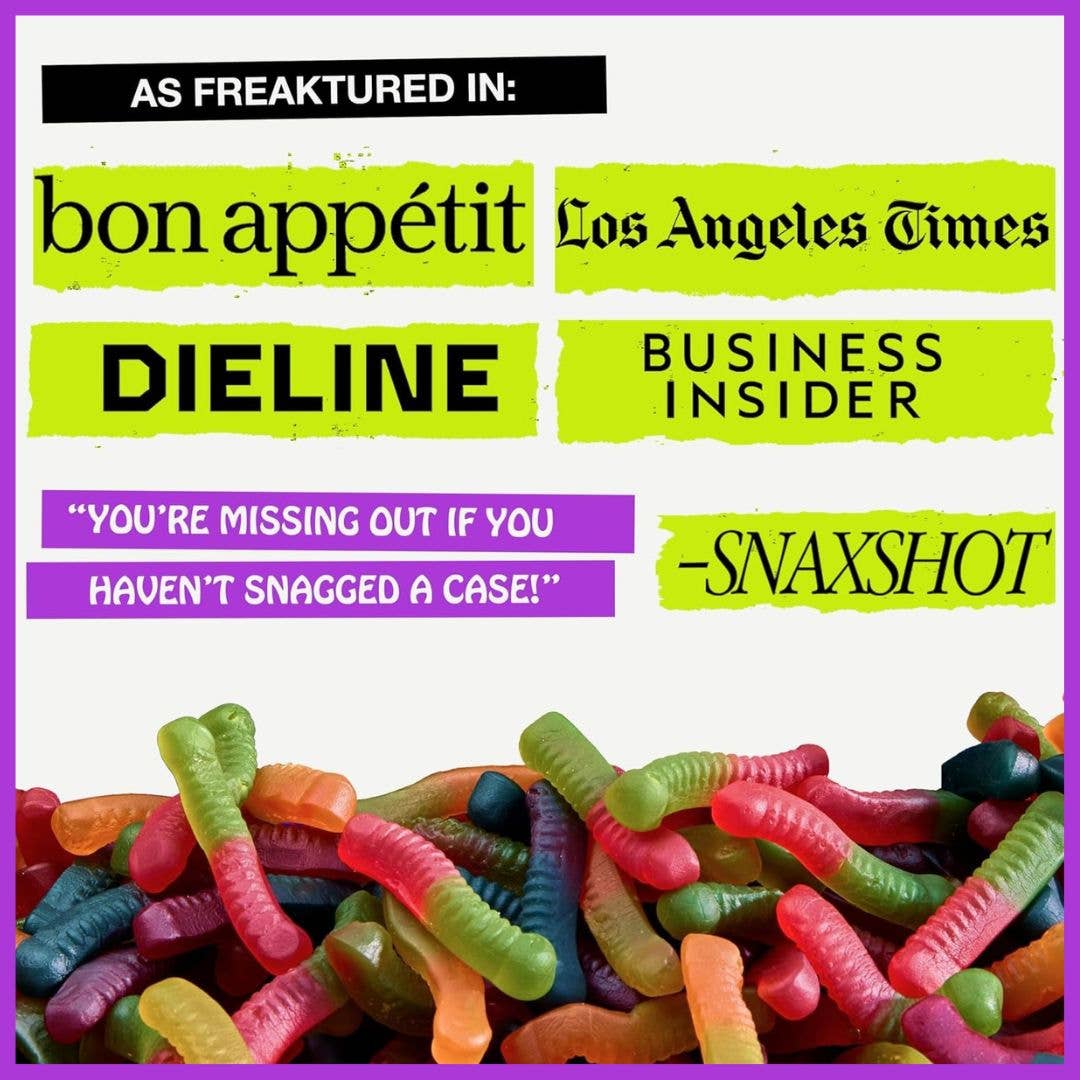 Rotten Candy - Original Gummy Worms Candy: GF, Prebiotics, Low Sugar