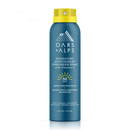 Oars + Alps - Men's Hydrating Antioxidant SPF 50 Spray, with Vitamin C