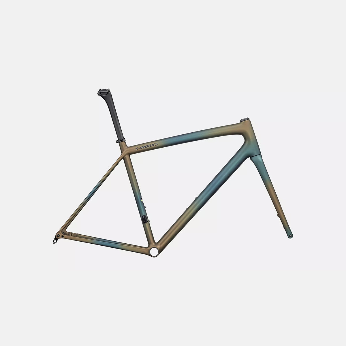 Specialized aethos S-Works frmset satin deep lake metallic / green pearl + burnt gold metallic fades / dark navy 52-Goodwynn'sGoodwynn's