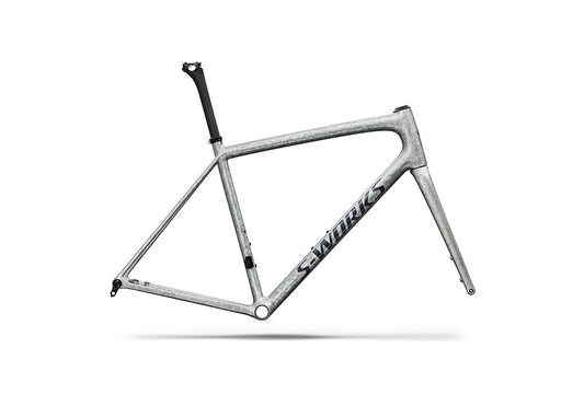 Specialized Aethos S-Works Frmset Gloss Silver Blurred Impasto / Black Pearl 49-Goodwynn's