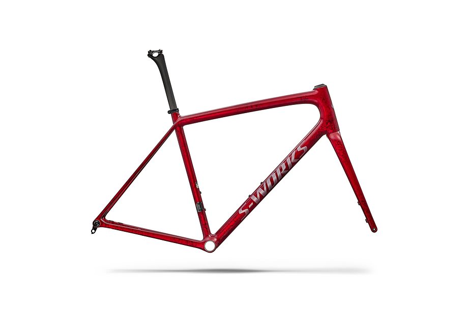 Specialized Aethos S-Works Frmset Sandstone Metallic Base / Red Tint 58